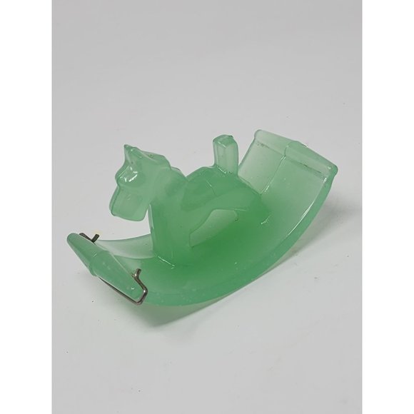 Vintage Scotty Dog Ink Blotter Opaque Green Jadeite Glass - Picture 1 of 10